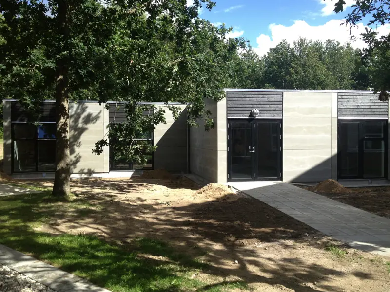 Moduler opstillet ved Paderup Gymnasium