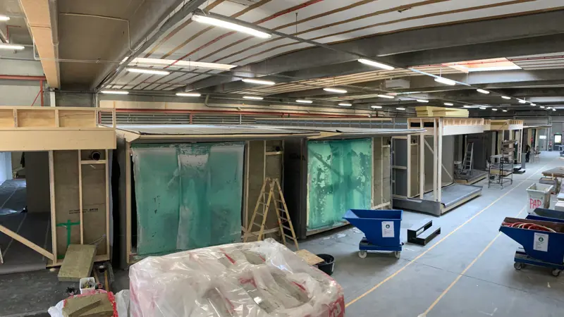 Modulgaden i produktionen ved Flex Modul