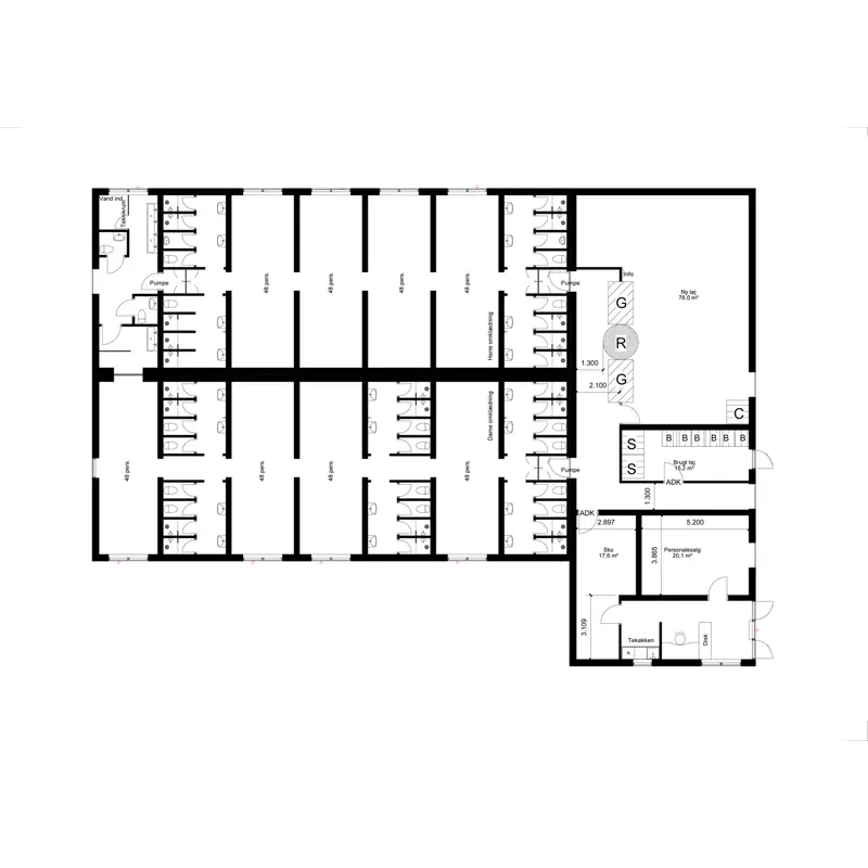 Planforslag til omklædningsfaciliteter HKScan