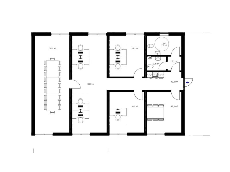 Plantegning over Bridgestone ekstra kontorbygning.
